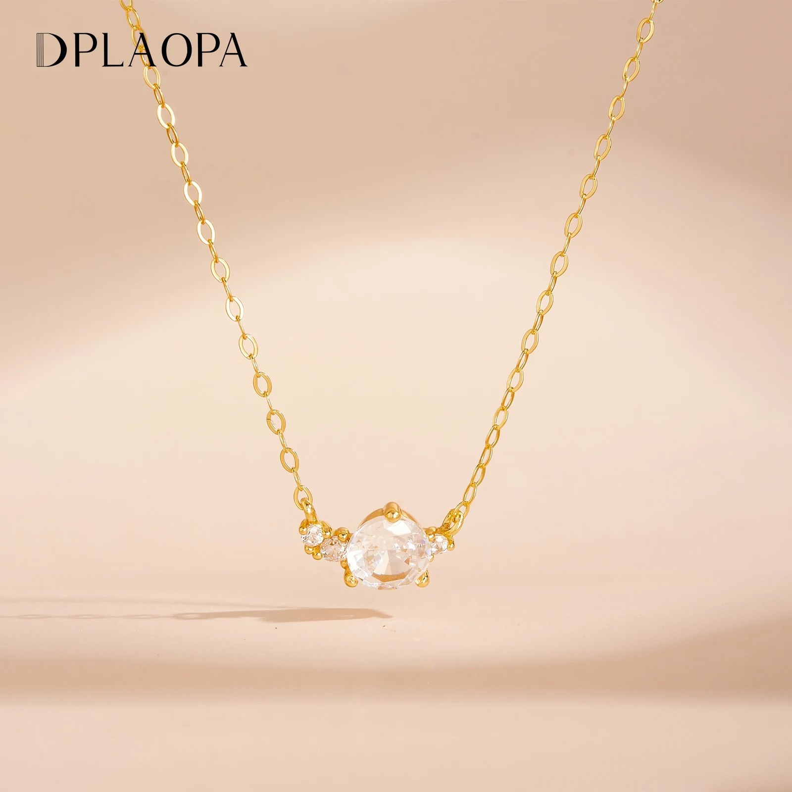 Charm Necklace Dainty - DPLAOPA 925 Sterling Silver 3 Round