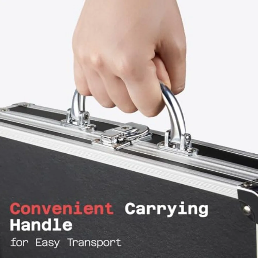 Clipboard with Storage, Heavy Duty Metal Storage Clipboard, Aluminum Locking Case Box with Handle - Holds Letter Size Paper, Or