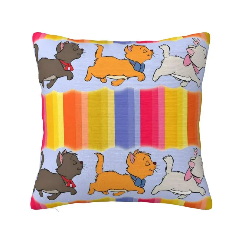 

Custom Nordic Style Marie Kitten Throw Pillow Cover Decoration Square Movie Cushion Cover Pillowcover for Sofa