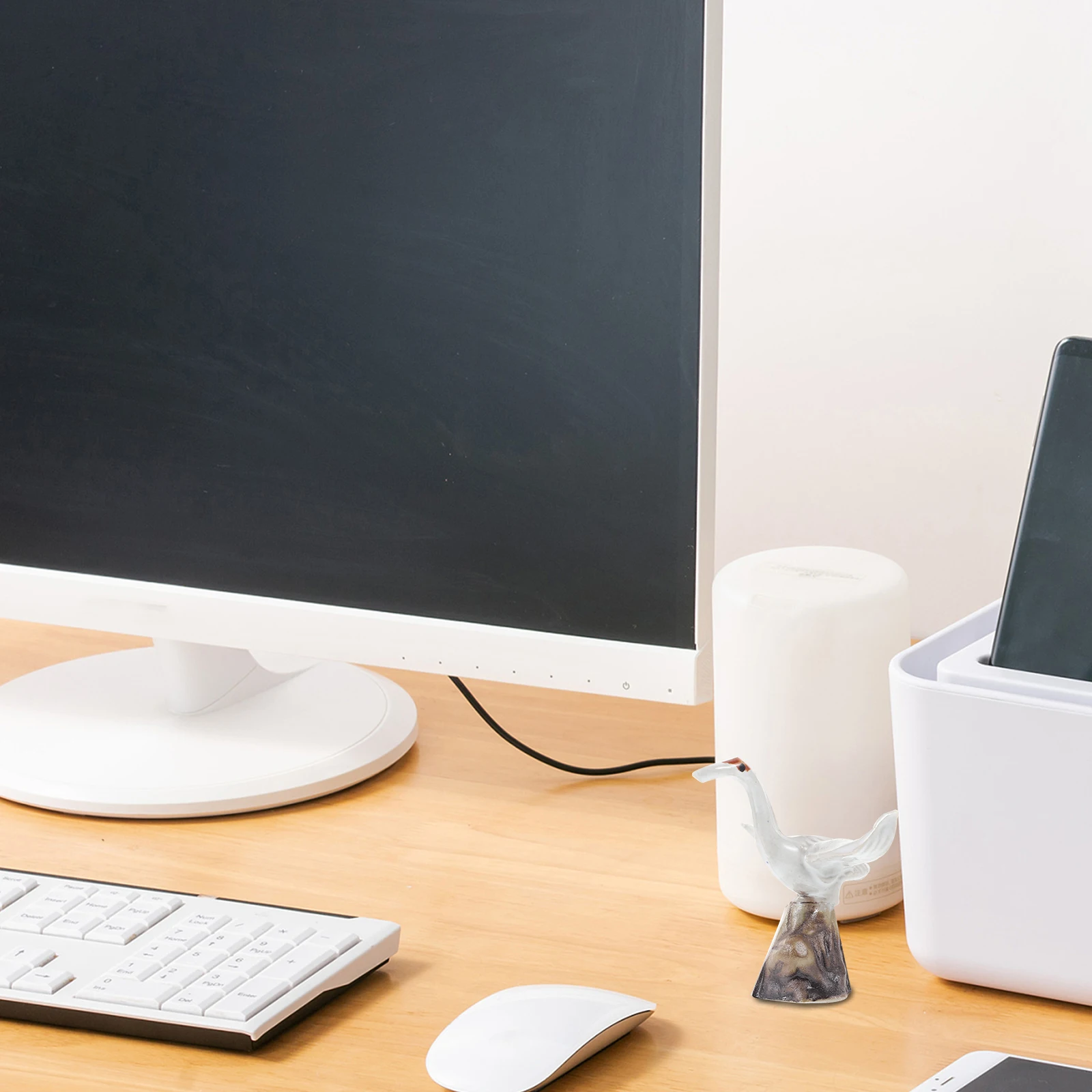 

2pcs Crane Decoration Fish Tank Accessories Aquarium Decorations Mini Landscape Bonsai Rockery Ceramic Fake Mountain