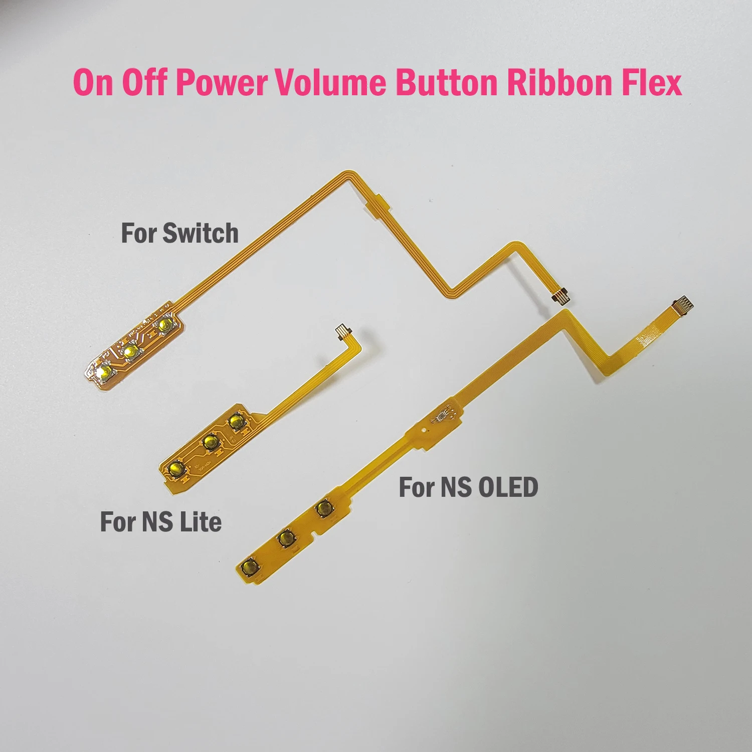 

2pcs ON OFF Volume Button Control Mute Power Key Ribbon Flex Cable for Nintendo Switch /NS Lite/NS OLED Repair Part