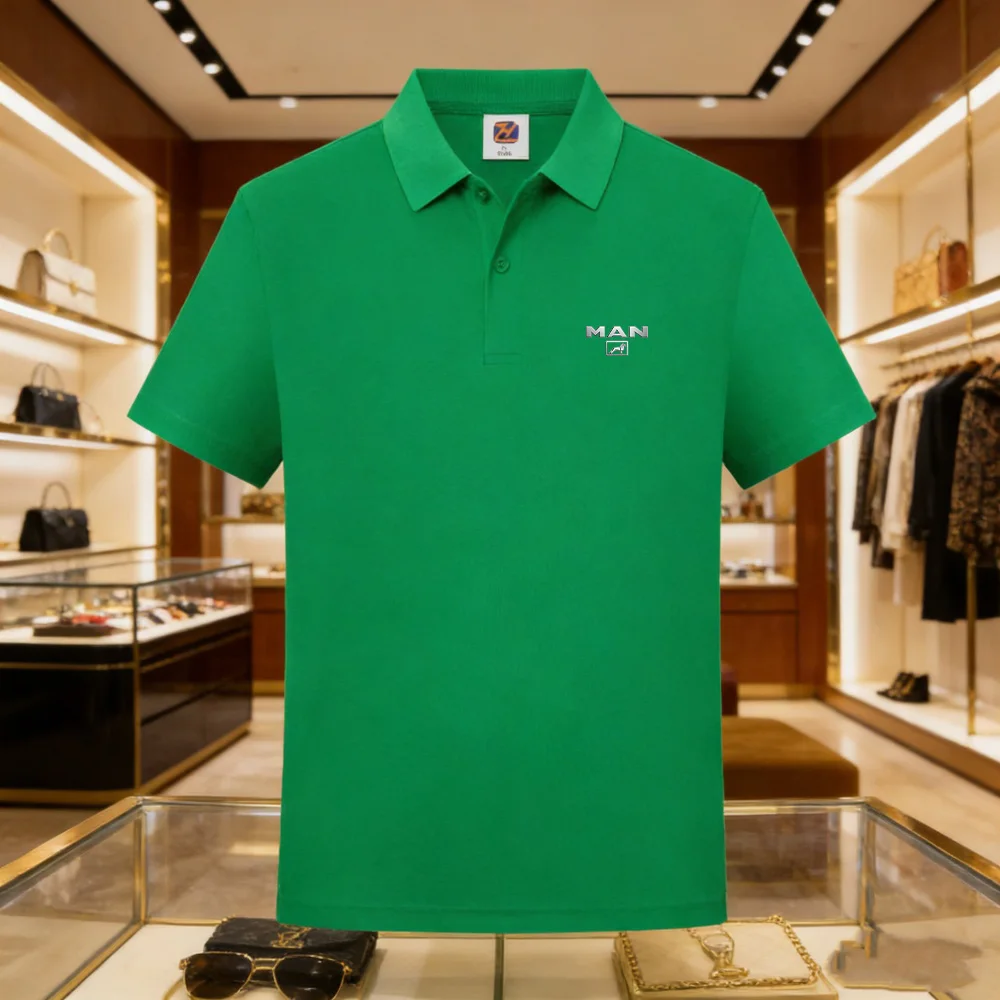 High End Brand Men's Letter Printed Short Sleeved Polo Shirt Cool Breathable Casual Business 2026 Summer New Style Lapel T-shirt