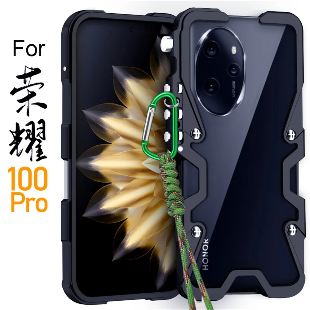 For Honor 100 200 Pro Case Luxury Aluminum Alloy Metal Bumper Case Shockproof Cover High Quality Funda For Honor 200 Lite Case