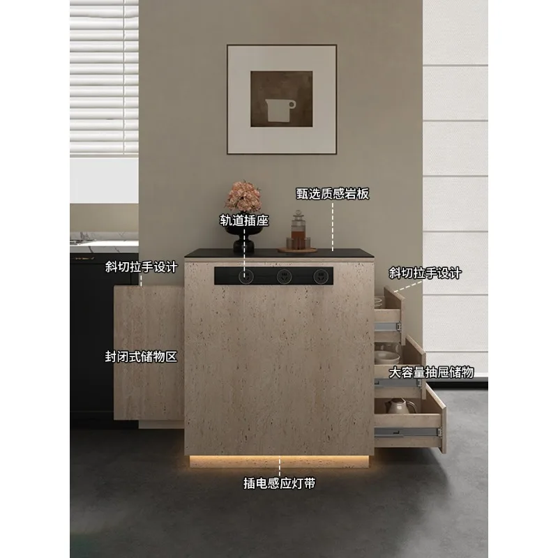 XL separate island cabinet, kitchen independent guide cabinet, household removable upside down bar