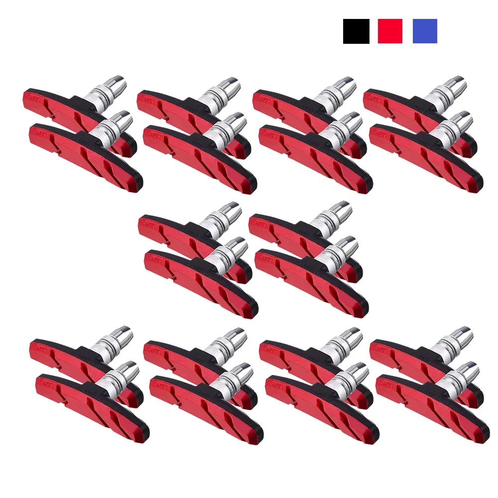 

10Pair Bicycle V-brake Shoes Pads MTB Mountain Bike Brake Block Durable Rubber V Type Silent Brake Pads Shoes