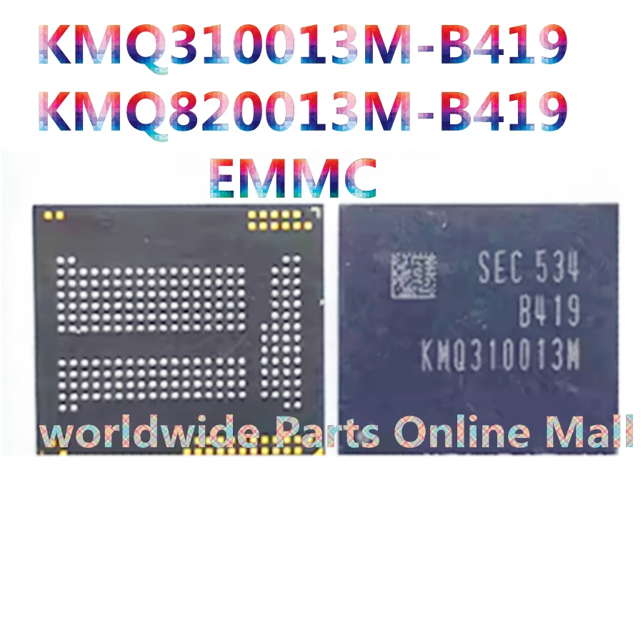 

1pcs KMQ310013M-B419 KMQ820013M-B419 is suitable for Samsung 221BGA emcp 16+2 16G font used to plant good balls