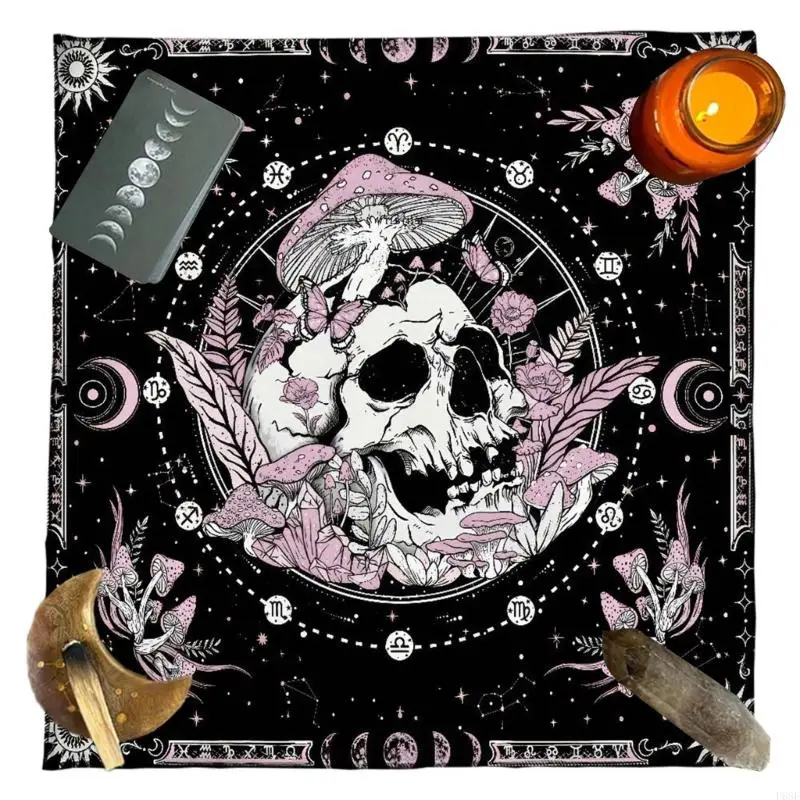 F68F Mysterious Pattern Tablecloth Tarot Tablecloth Cloth Professional Table Cover for Accurate Readings Dinning Table Decors