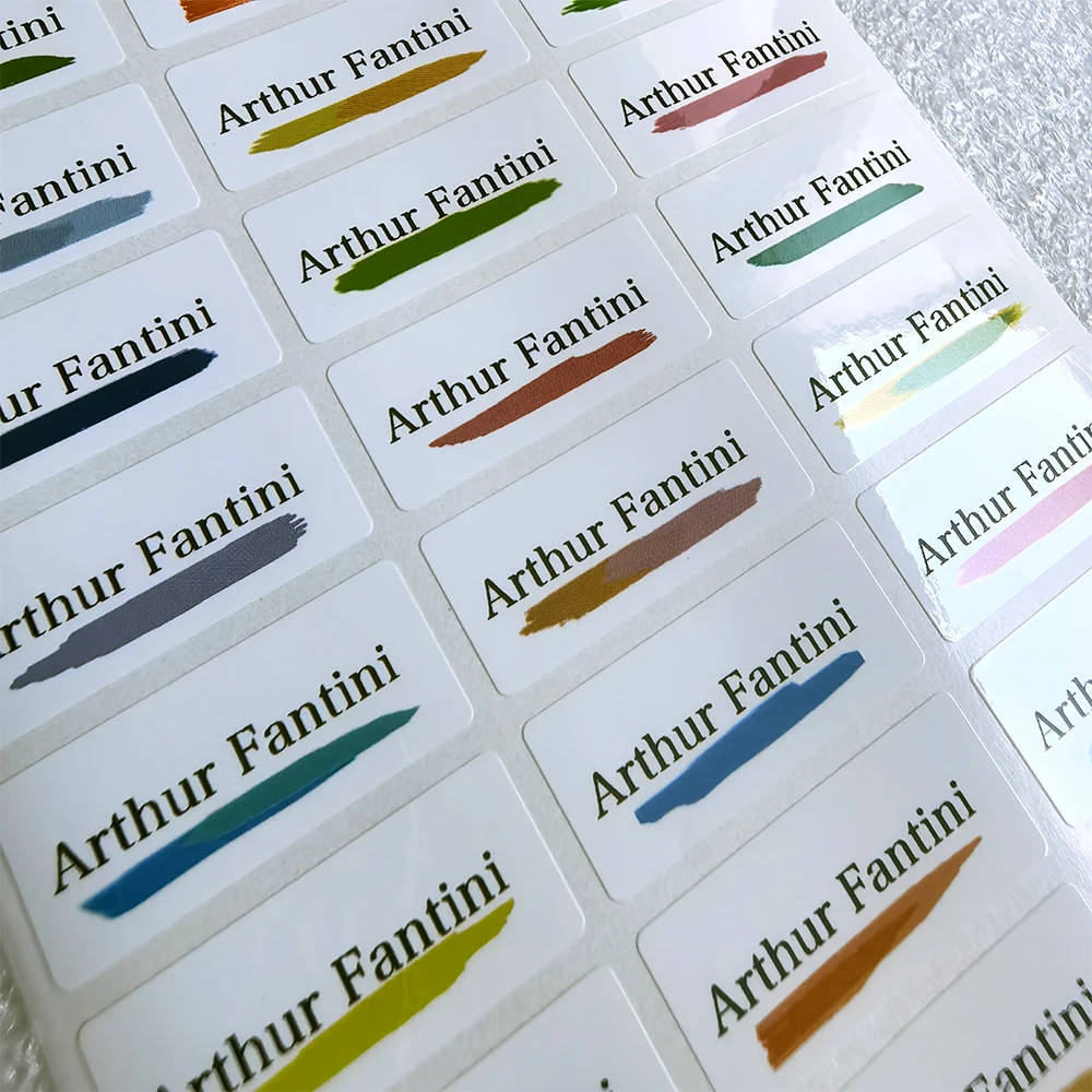 120pcs Cartoon Name Stickers 30x13mm Waterproof Multicolour Children's Labels Hebrew Names Decals for Water Bottles Stationery