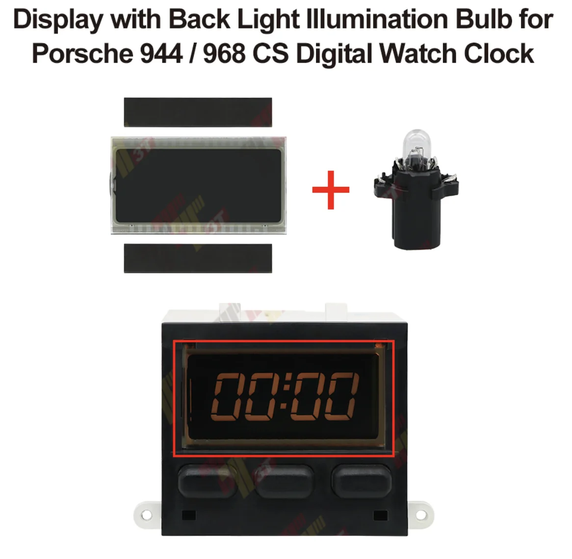 Armaturenbrett-LCD-Display mit Hintergrundbeleuchtung für Porsche 944 968 CS Digitale Uhr – Detail 2