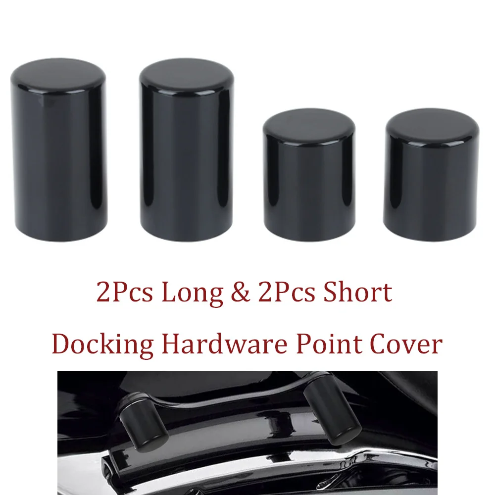 4PCS Motorcycle Magnetic Docking Hardware Point Covers Black For Harley Touring CVO Road King Electra Street Road Glide