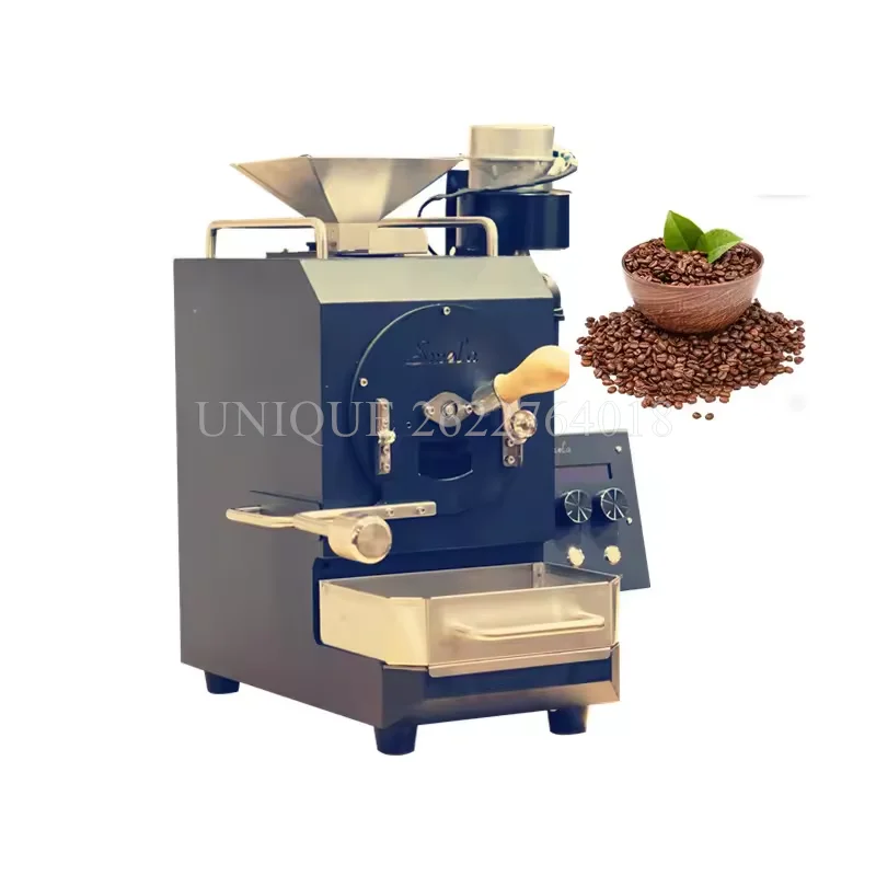 Electric Heating Commercial Rotate Drum Coffee Bean Roaster Small Stainless Steel Coffee Bean Roasting Machine with Cooler