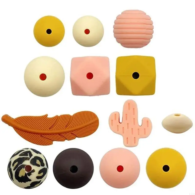 F62d Sunset Silicone Losse kralen voor sleutelhanger DIY Siliconen kralen rond siliconenpalen