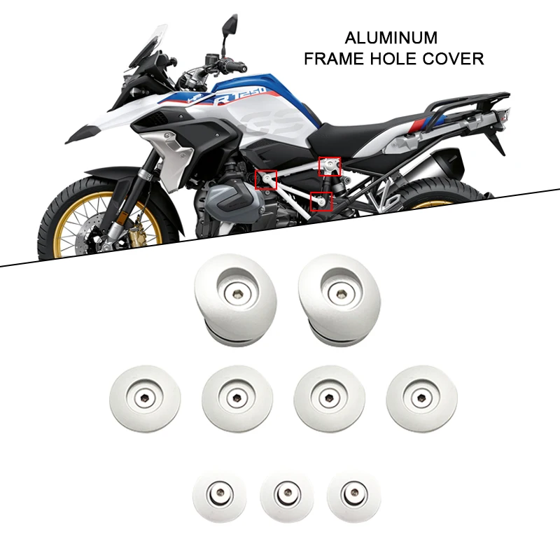 

Подходит для BMW R1250GS LC R1200GS, алюминиевая рама, крышки отверстий, заглушки, декоративная рамка R1250 GS Adventure ADV 2014-2023, мотоцикл