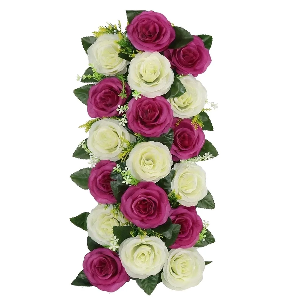 

Rose Row Artificial Rose Flowers Lintel Flower Flower Wall Simulated Flower Floral Decoration Shooting Prop Fake Flowers