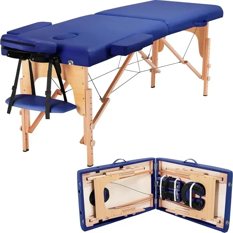 

# Spa Bed Portable Lash Bed Massage Bed Foldable Spa Tables Adjustable 2 Fold With Non-Woven Bag, Black #