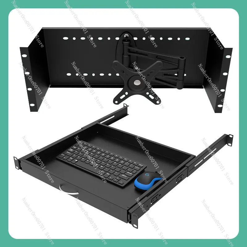 19-Zoll-Rack-Mount-LCD-Monitorhalterung, Einbau-Panelhalterung für Industriesteuerung & Server