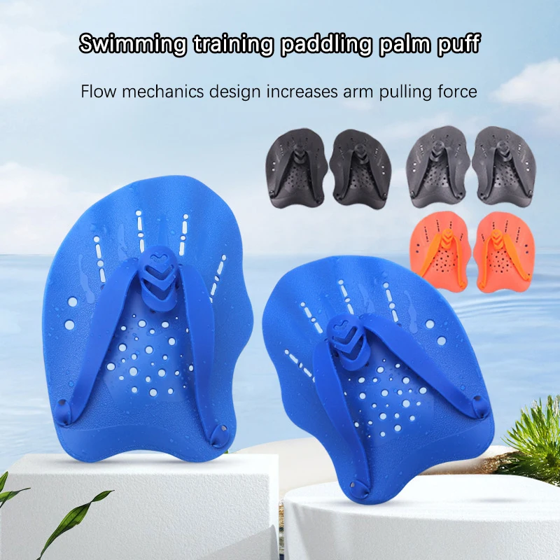 

Child Adults Swimming Training Paddles Swim Hand Paddles Snorkeling Diving Gloves Fin Flipper Sports Silicone Palm Adjustable