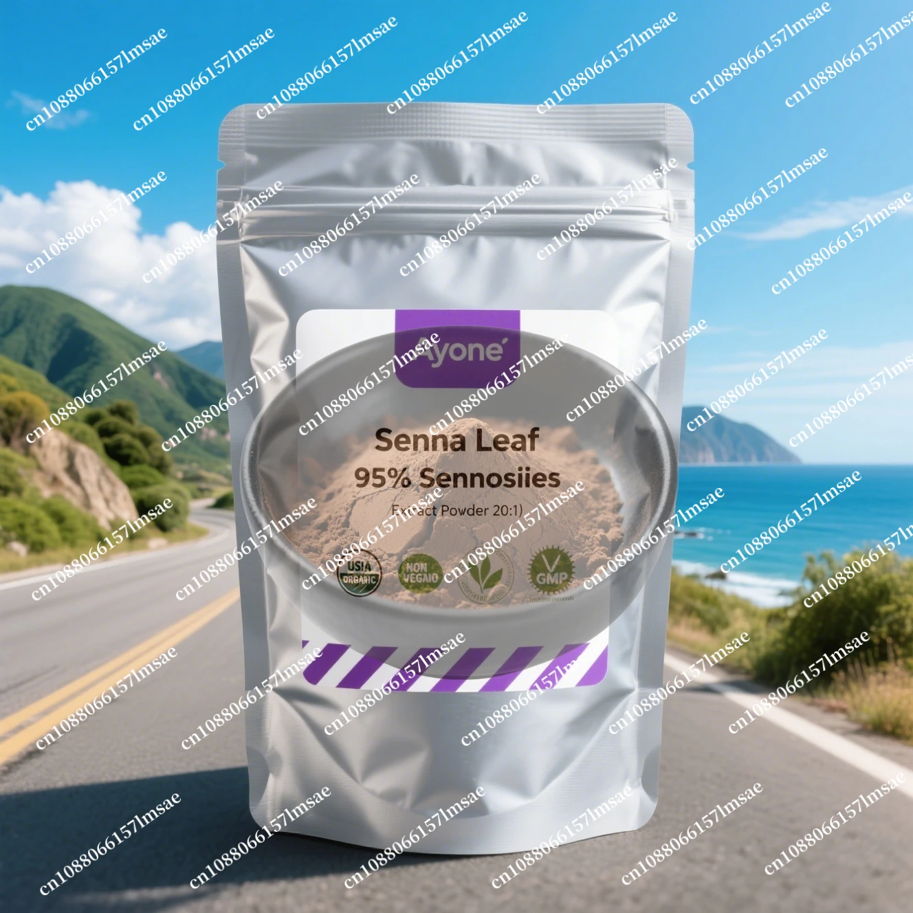 工場専門の包装と密封によるセンナ葉エキスサプリメントケア、フェイシャルケア、ボディパウダー