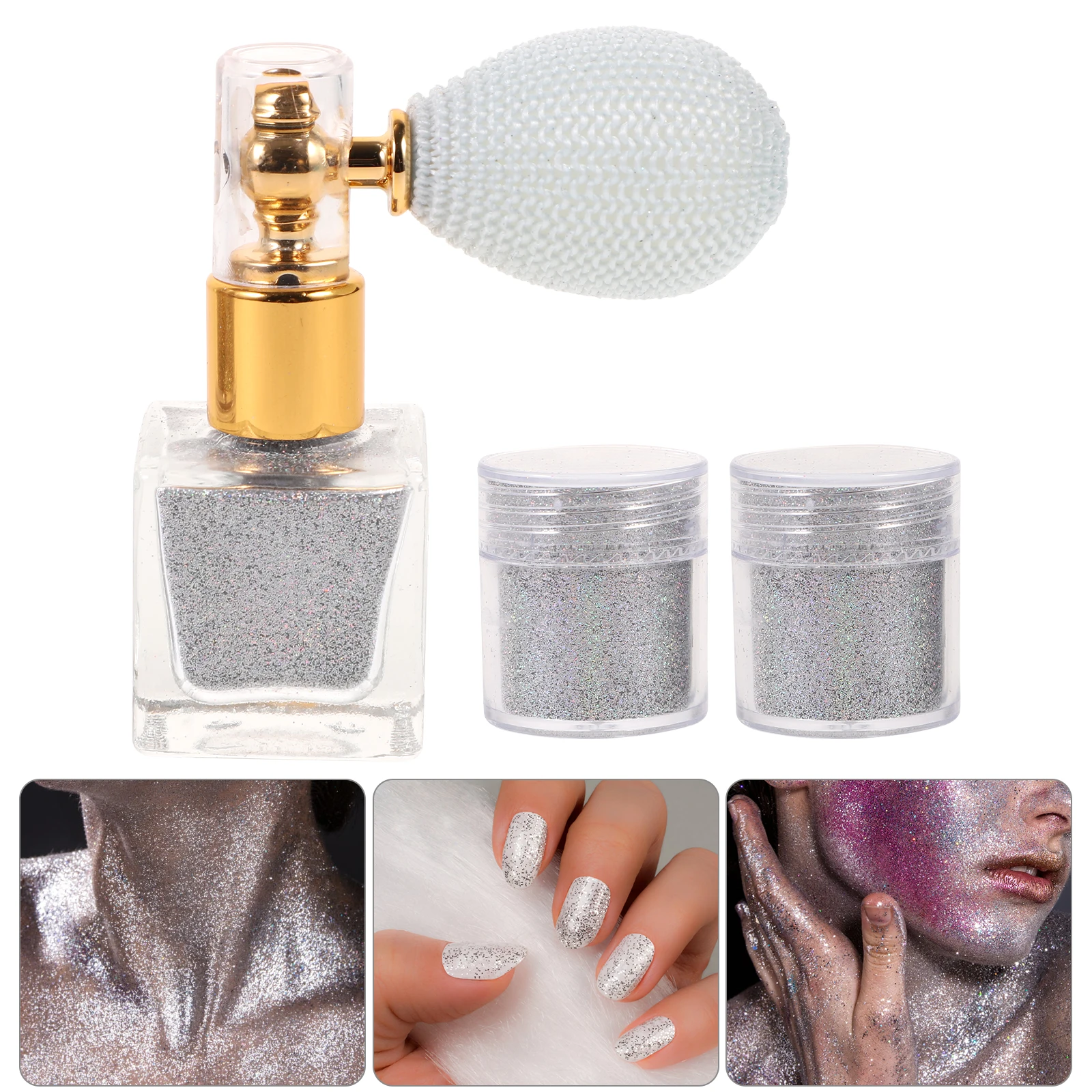 بريق رذاذ مكياج الجسم والشعر فلاش مسحوق للنساء لامع لامع ملكة جمال