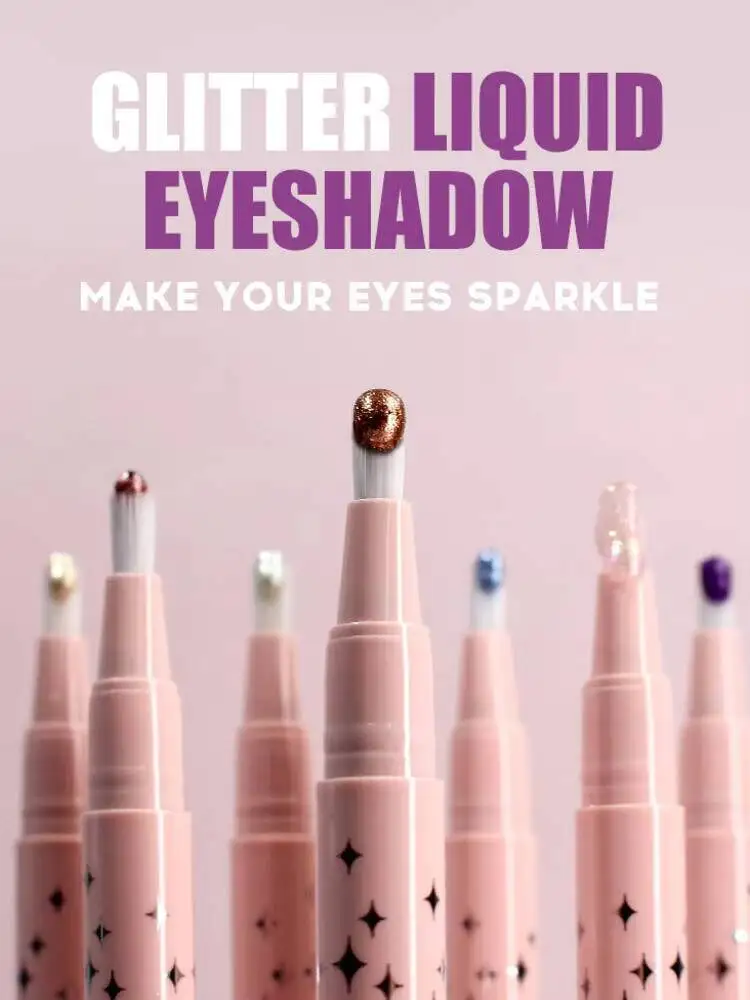 MLSMILE ブリッスル グリッター リキッド アイシャドウ ブラシ クリーム シマー ハイライター メイクアップ ジェル フェイス ボディ ブライトン ナチュラル コントゥア