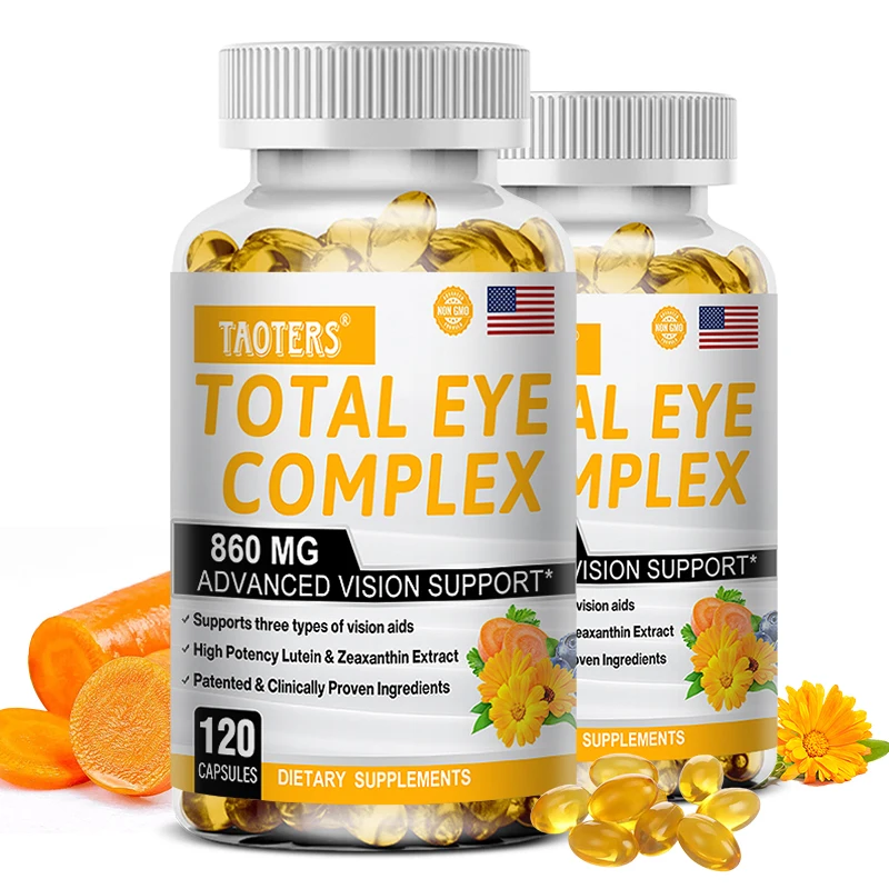 Eye Vitamin and Mineral Supplement with Lutein, Vitamin C, Zeaxanthin, Zinc and Vitamin E D, Promote Vision Retinal Health