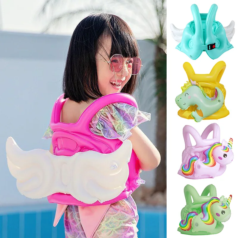 

Swim Vest for Kids 2-8Y Life Jacket with Security Buckle Floats for Toddlers Inflatable Floaties Swim Training Pool Accessories