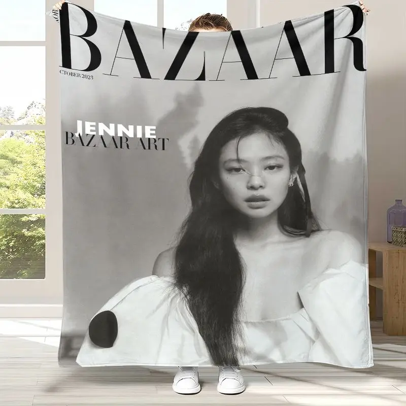 Korean Idol J-Jennie Solo Less Than A Lover Flannel Throw Blanket,Cozy Blanket for Bed,Sofa,Living Room,Picnic,Home Decor Kids