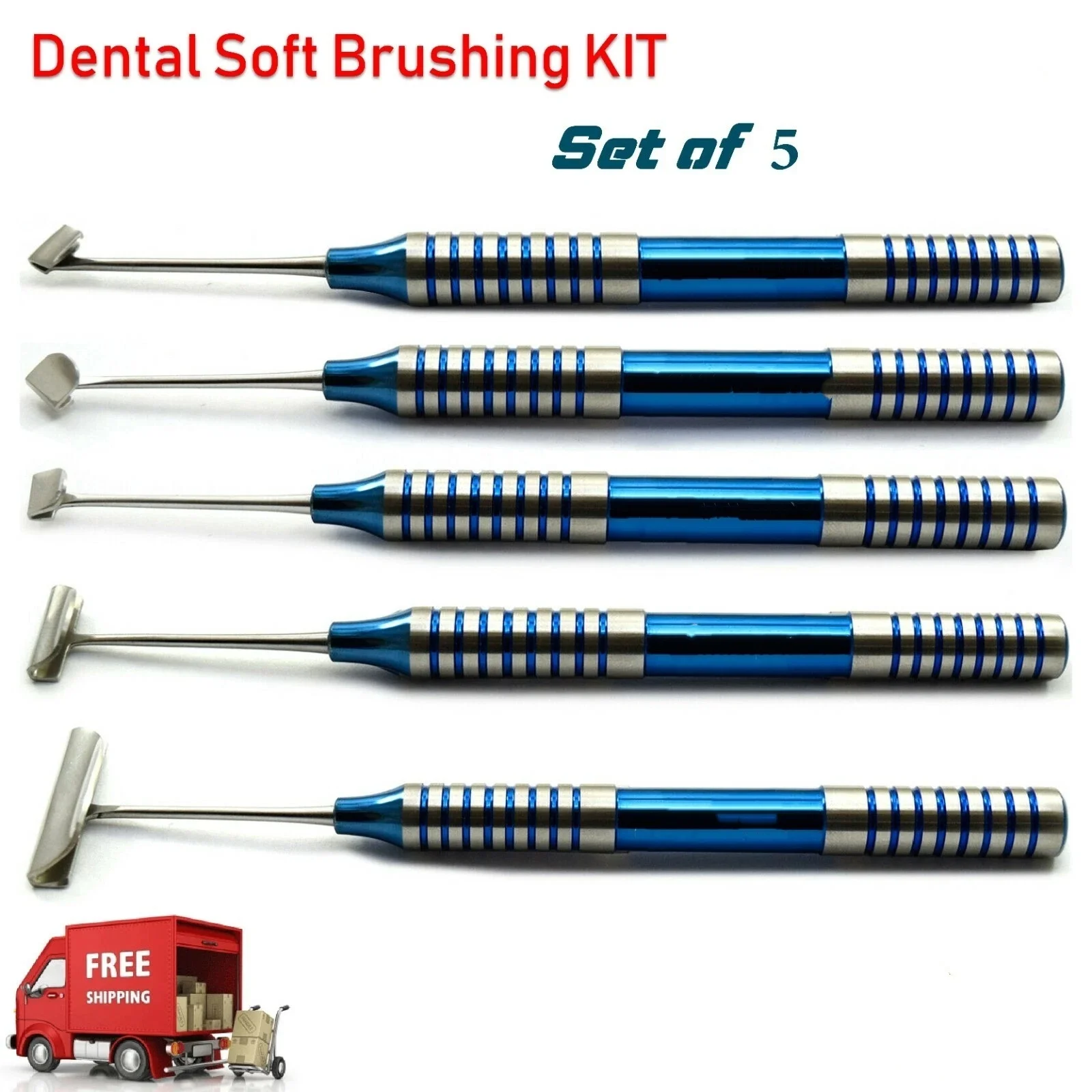 5 قطعة/المجموعة الأسنان لينة بالفرشاة عدة الأنسجة الناعمة PRF أدوات زرع فرشاة جراحية زرع الأسنان مع أدوات رفرف اللغوي