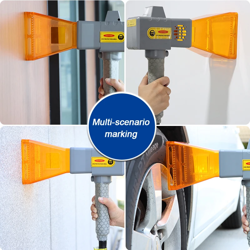 Handheld Fiber Laser Marking Machine for hard engineering plastics (ABS, PC), electroplated parts, anodized layer