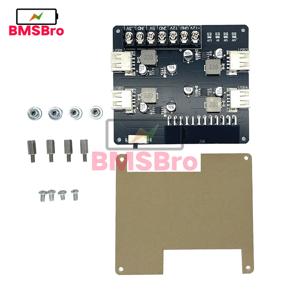 24pin 12pins atx Netzteil Breakout Board Acryl gehäuse Set DC 3,3-12V USB ATX Adapter Modul Stroma schluss für PC-Computer