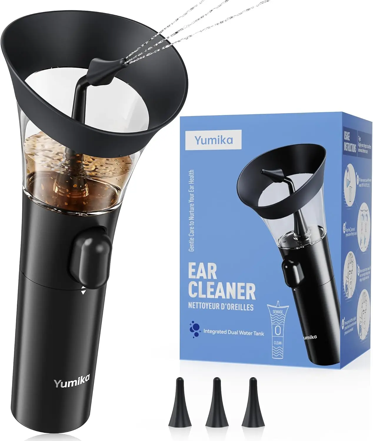 

Manual Ear Cleaner Kit with Powerful Water Flow for Deep Cleaning and Soft Silicone Tip