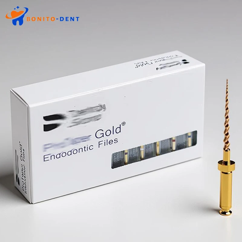 

Bonito Dent 1Pack pro Taper Gold Root Canal Dental Rotary Files Assorted Endodontic Files 6pcs 21mm 25mm 31mm
