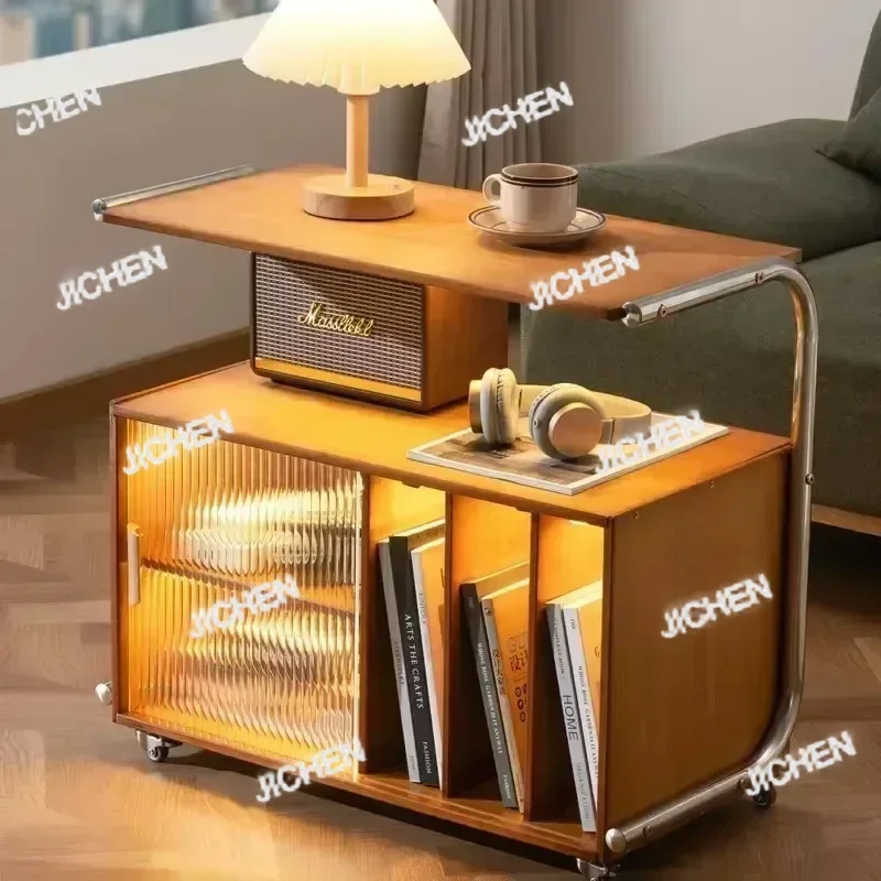 

XHY Nordic Removable Sofa Table Magazine Storage Cabinet Multi-functional Bedroom Bedside Table Practical Living Room Furniture