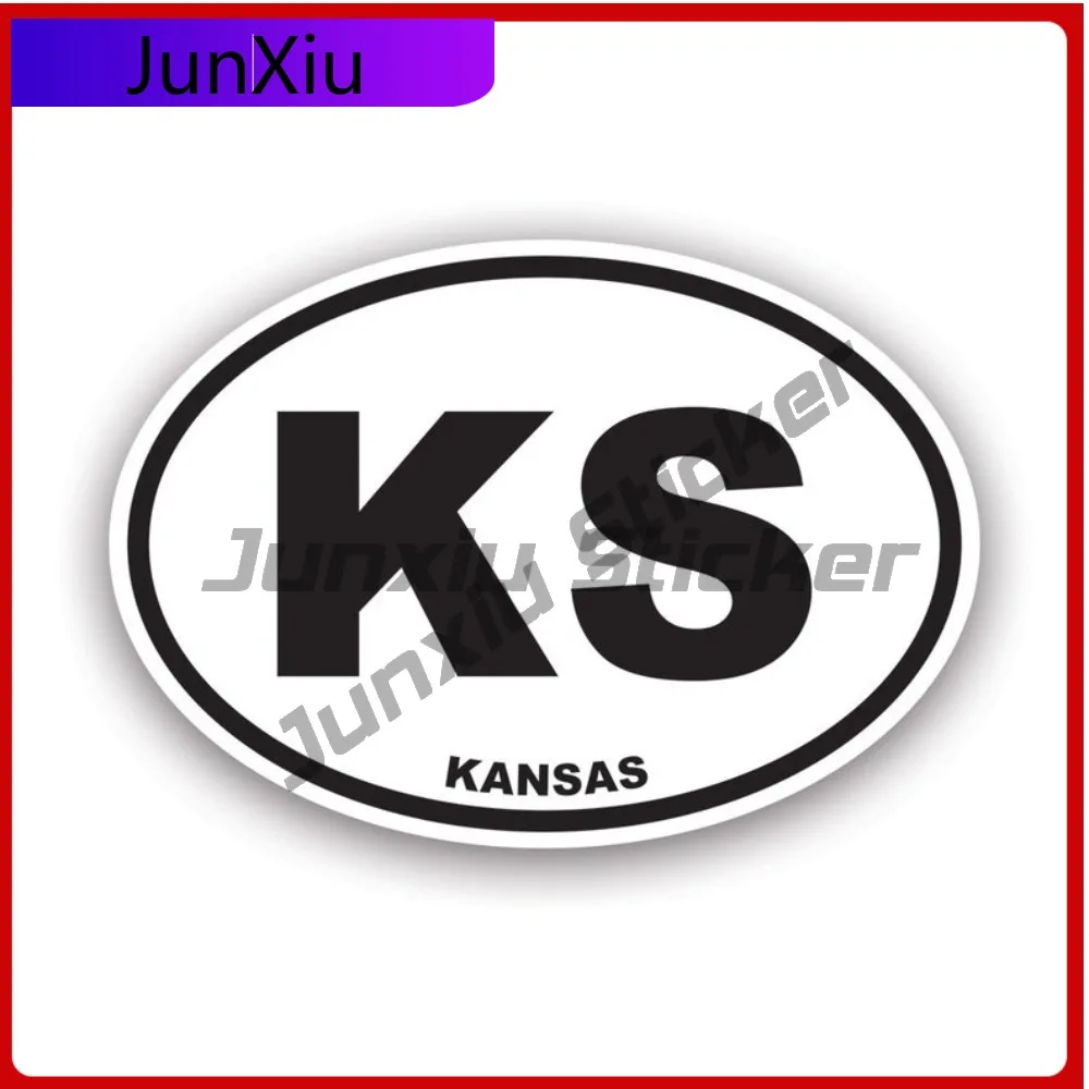 

Anime Kansas Euro Oval Sticker Decal American Made Uv Protected Ks Stylish Sticker Outdoor Durable Perfect For Rear Window