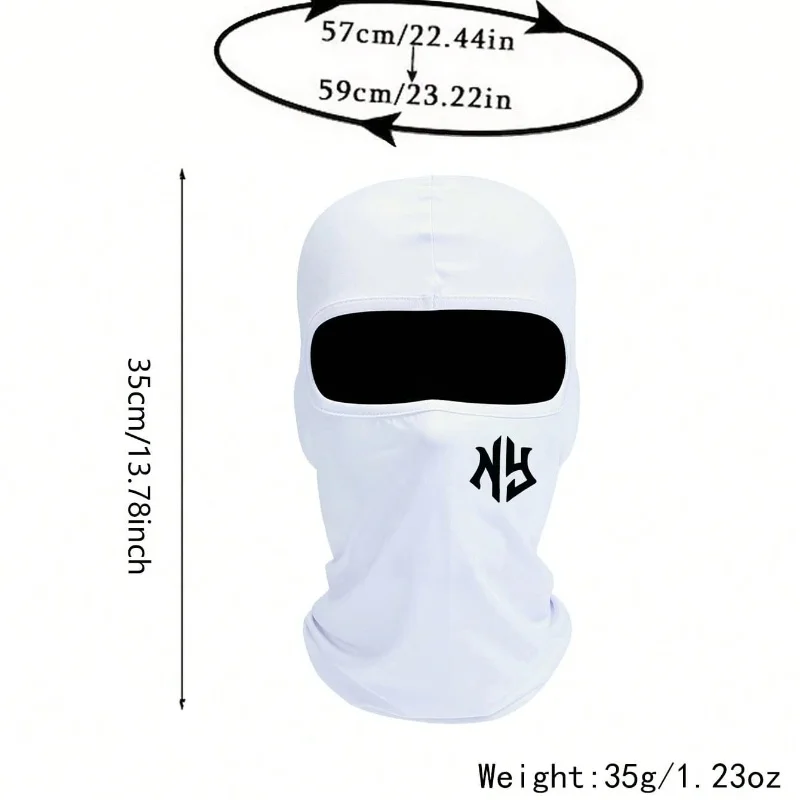 1pc Unisex NY Pattern Multifunctional Graffiti Punk Sun Protection Mask, Balaclava Hat, For Outdoor Sports, Christmas Gifts