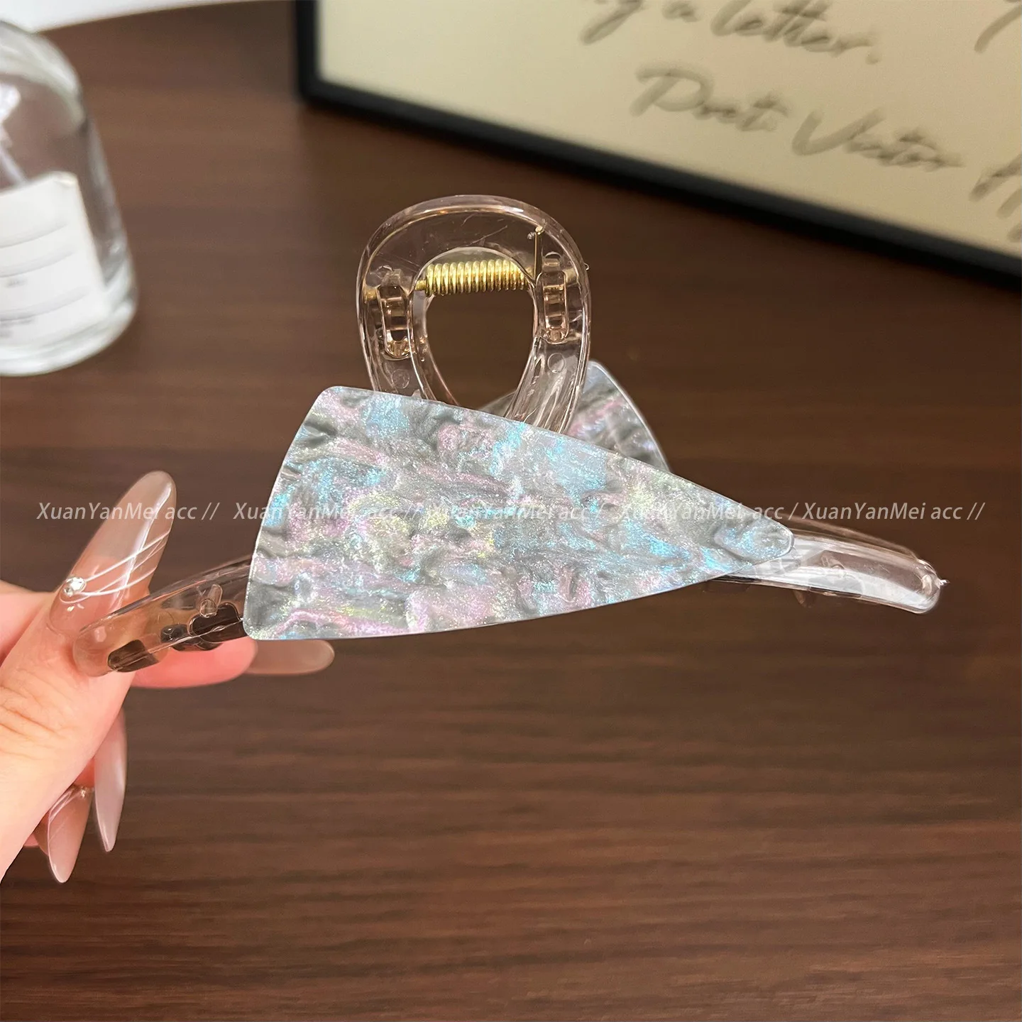 Große Haarklammern aus Netzstoff für Damen, starker Halt und rutschfest, modische Haarspangen als Geschenk für Feiertage und Geburtstage – Detail 10