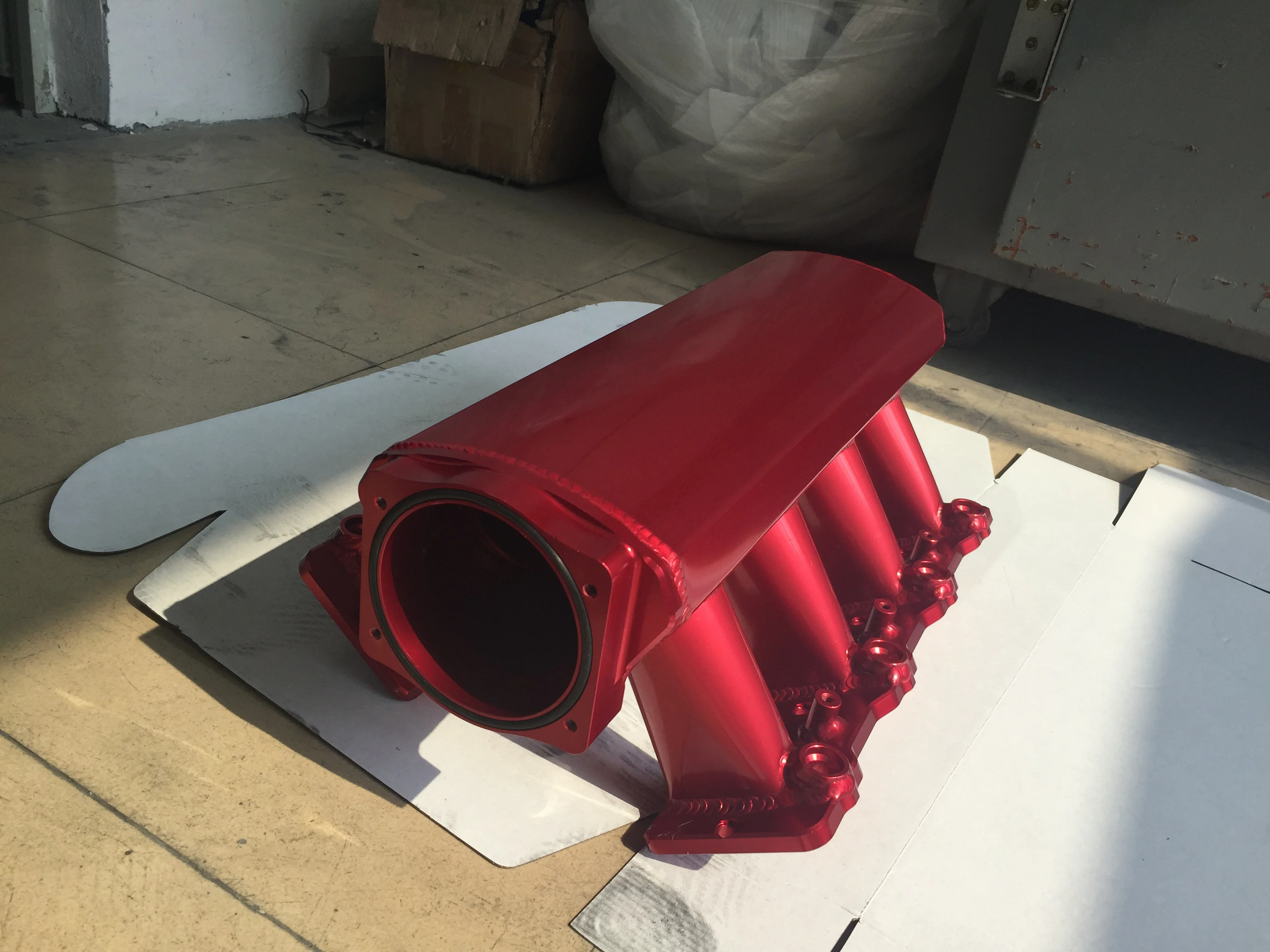 BK-3232R Fabricated LS1/LS2/LS6 Intake Manifold 102mm Red Anodize