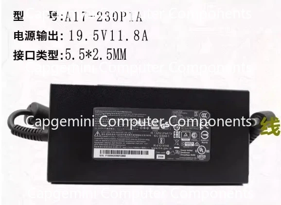 Original Chicony A17-230P1A AC Adapter 19.5V 11.8A 230W 5.5x2.5mm A230A015P Charger For MSI Hasee GIGABYTE Laptop Power Supply