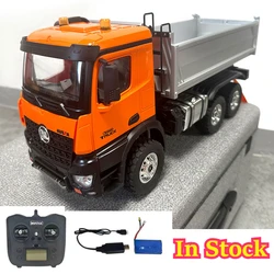 Huina 598 RC Truck 1/16 Remote Control Dump Truck Alloy Electric Model 14 Channel Remote Control Car with Light System Boy Toy