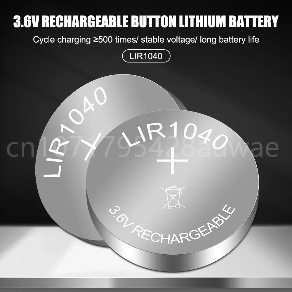 1-5PCS LIR1040 3.6V 35mAh Lithium Rechargeable Battery for Watch Counter Remote Control Calculator Camera Replace Button Cell