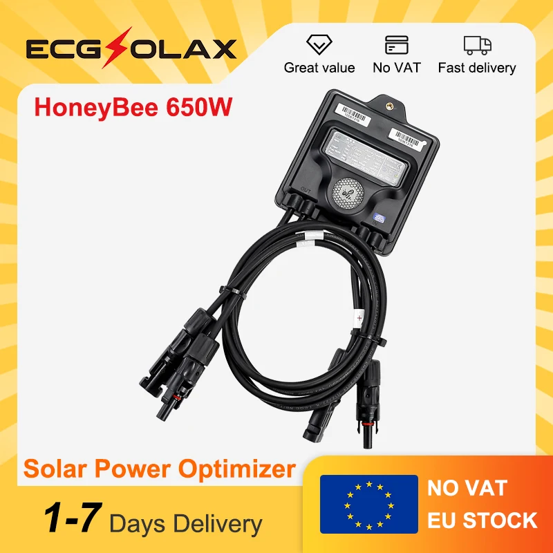 ECGSOLAX 650W PV Power Optimizer MPPT 12V-75V Input Ip68 Real-Time Solar Panel Monitoring PV Power Optimization