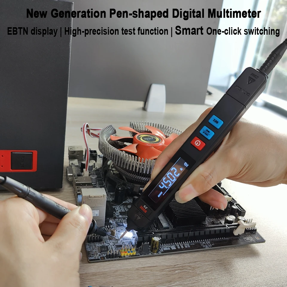 BSIDE Digital Multimeter Smart Pen Tester Autoranging 6000 DC AC Voltage Capacitance Ohm NCV Hz Diode Continuity Live Meter DMM