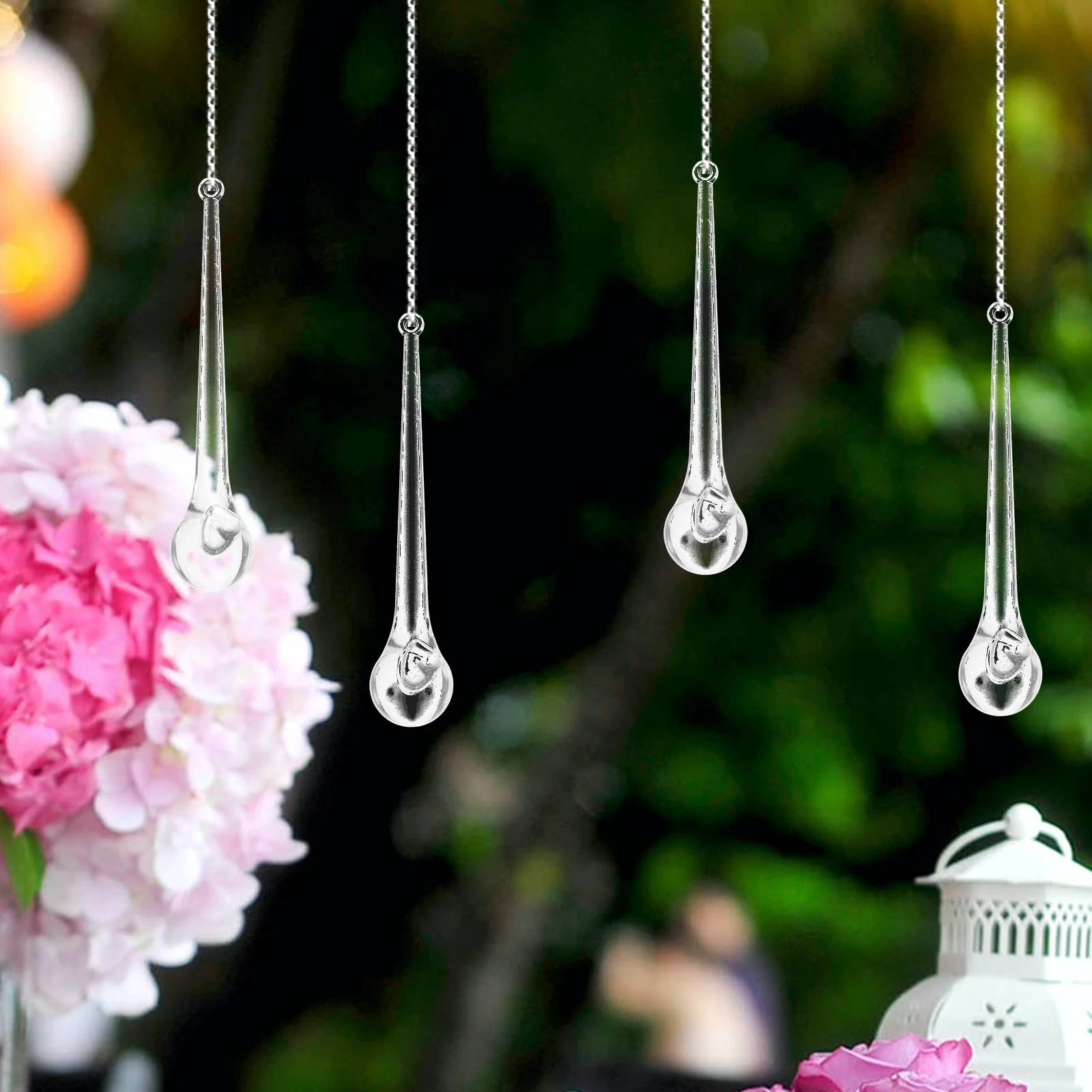 

10pcs Water Transparent Hanging Ceiling Light Hanging Crystal Light Pendant Decor Decor Wedding Home Crystal nament