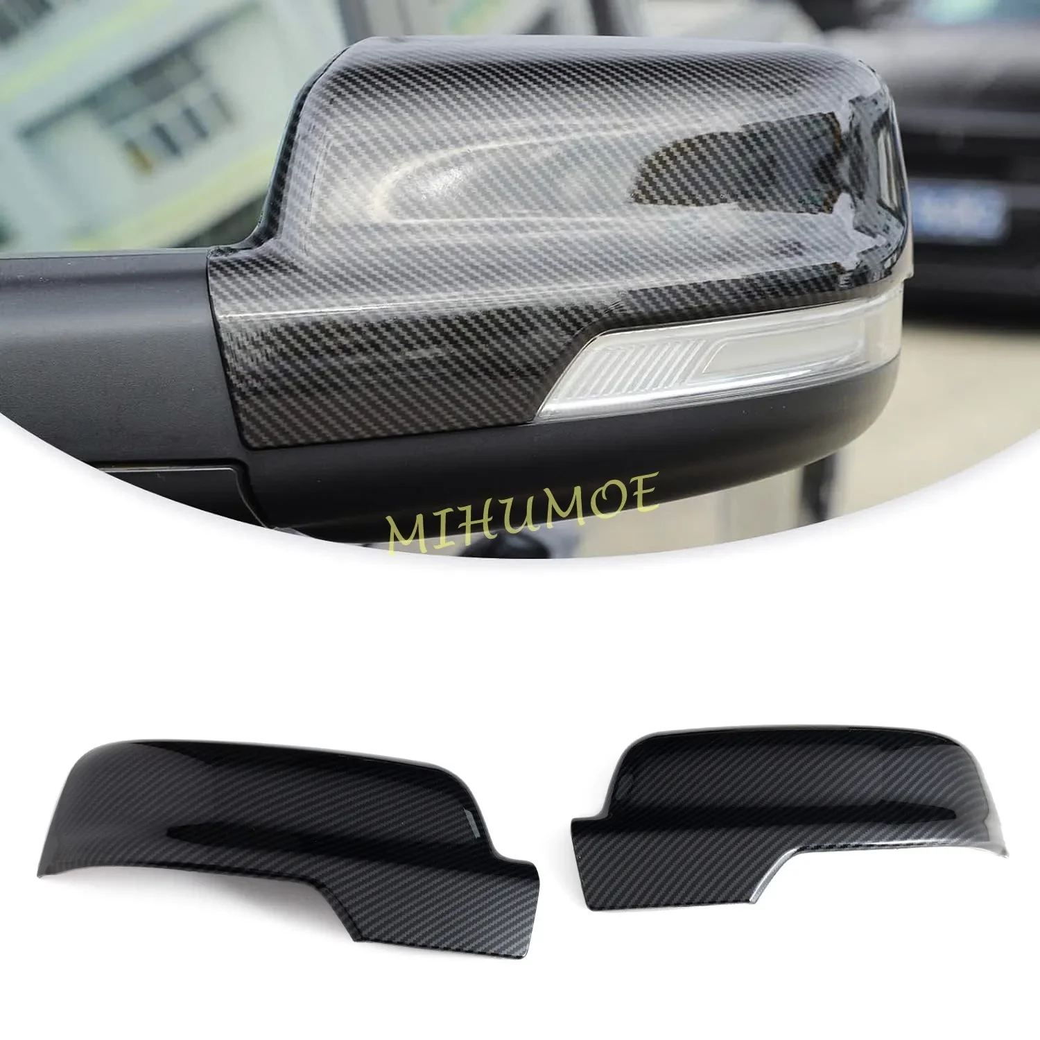 Voor 2019-2025 Dodge Ram 1500 Rechts & Links Achteruitkijkspiegel Cover Overlay Auto Accessoires Koolstofvezel
