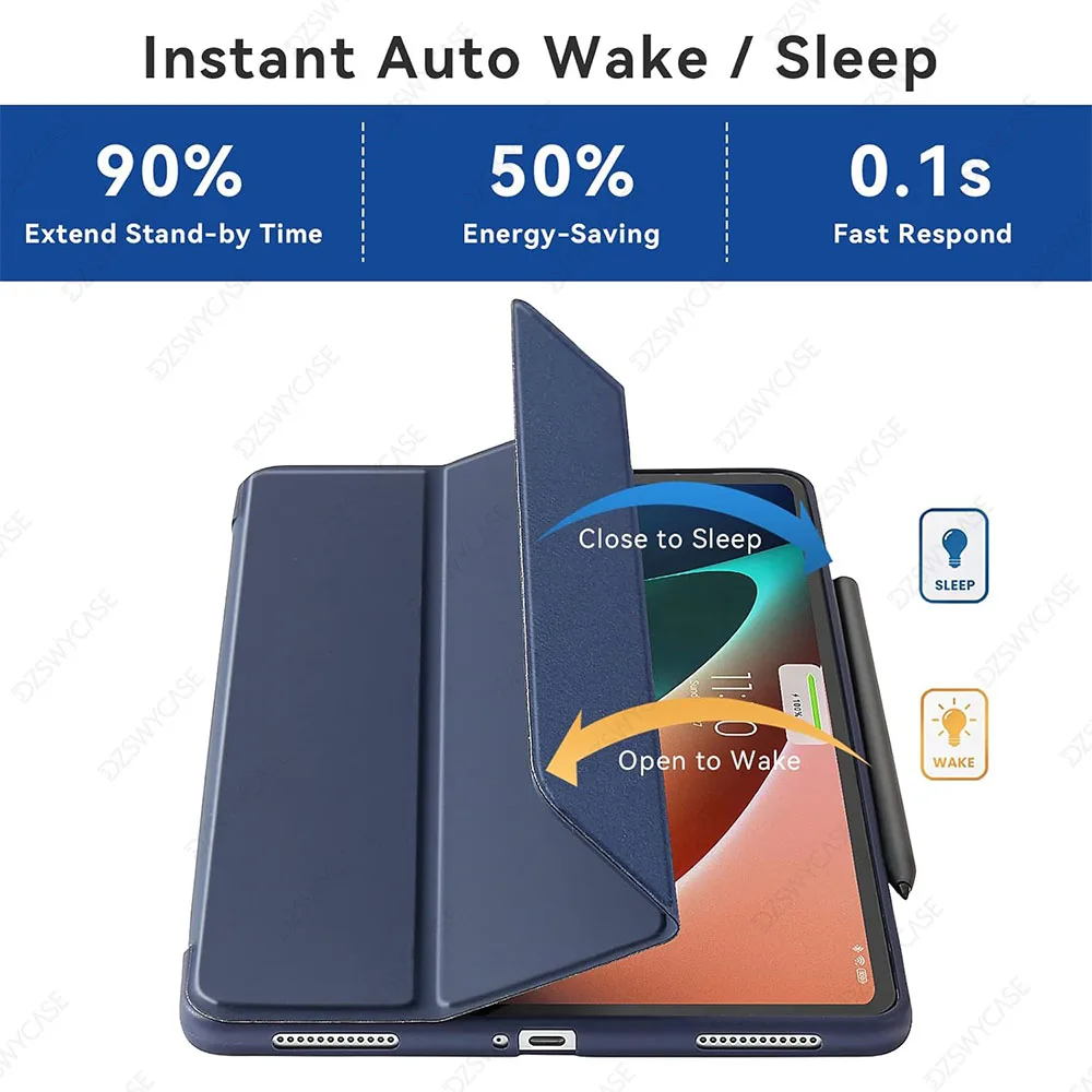 Case for Xiaomi Mi Pad 5/5 Pro 11 Inch 2021, Smooth Front Cover and Soft Back Cover, Auto Wake/Sleep, Lightweight Cover image 3