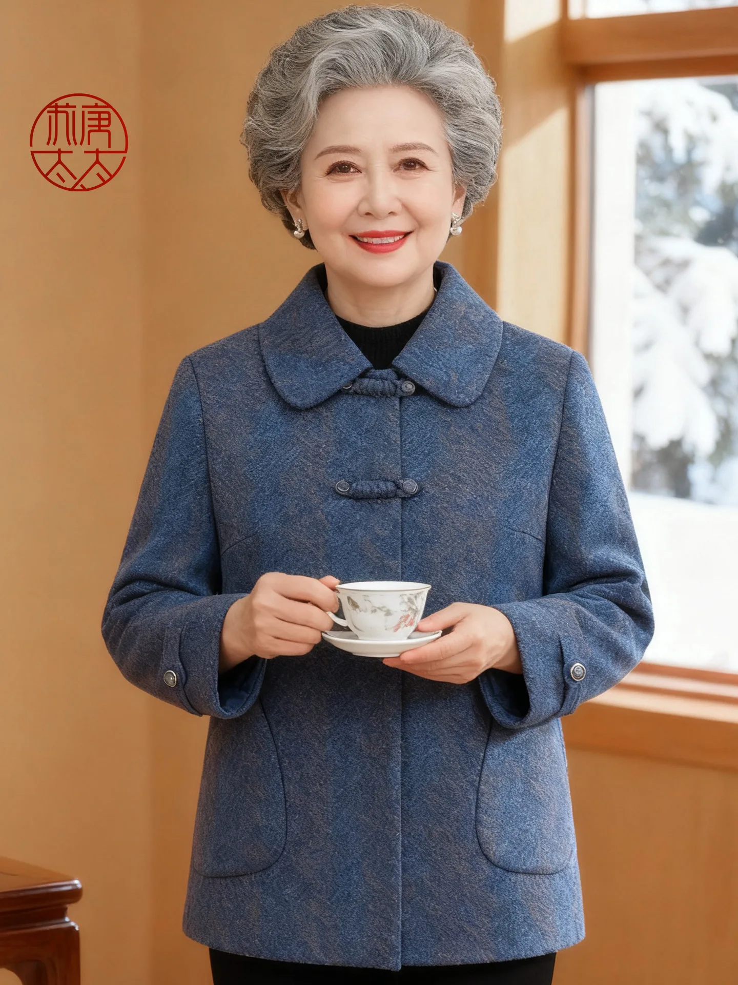 

Модное шерстяное пальто для женщин: теплое, на весну-осень-зиму, с длинными рукавами, воротником и застежкой на пуговицах