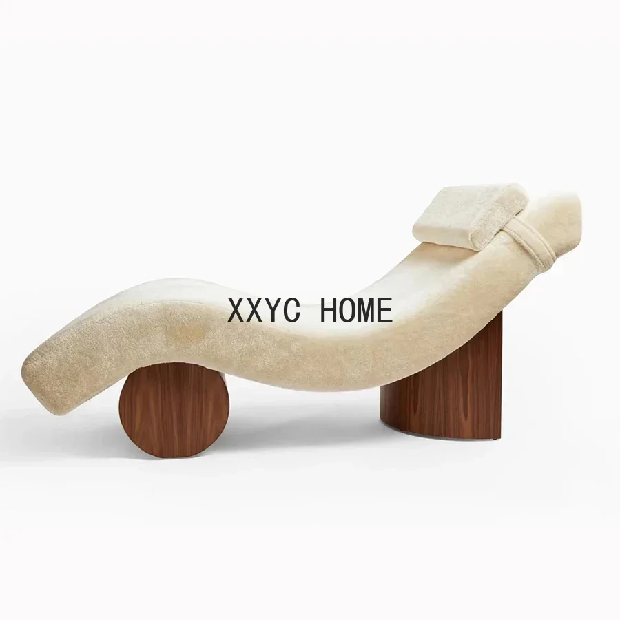 

Американский простой шезлонг для маленькой квартиры, спальной одноместный диван, дизайнерский креативный диван S-типа с откидывающейся спинкой