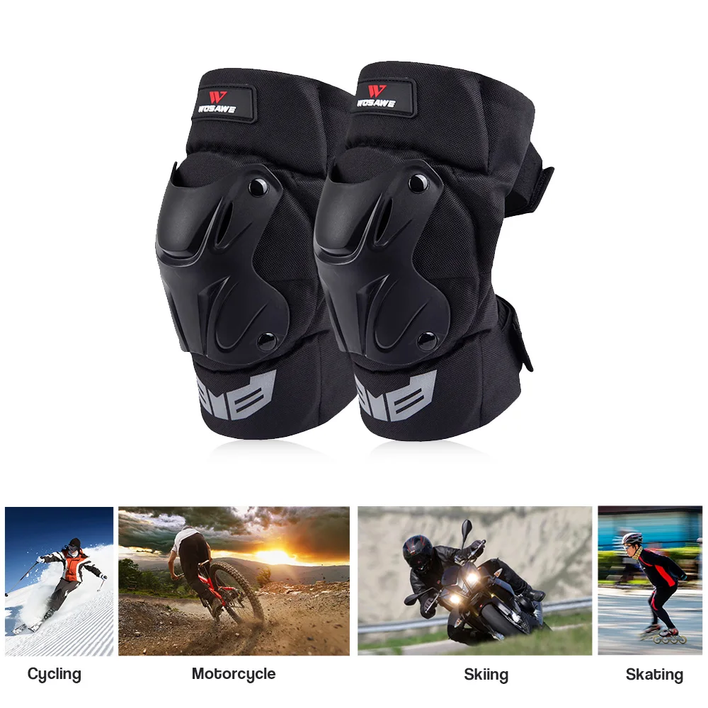 

WOSAWE 1 Pair Cycle Knee Brace Bicycle MTB Bike Motorcycle Riding Knee Support Protective Pads Guards Outdoor Sports Cycle Knee
