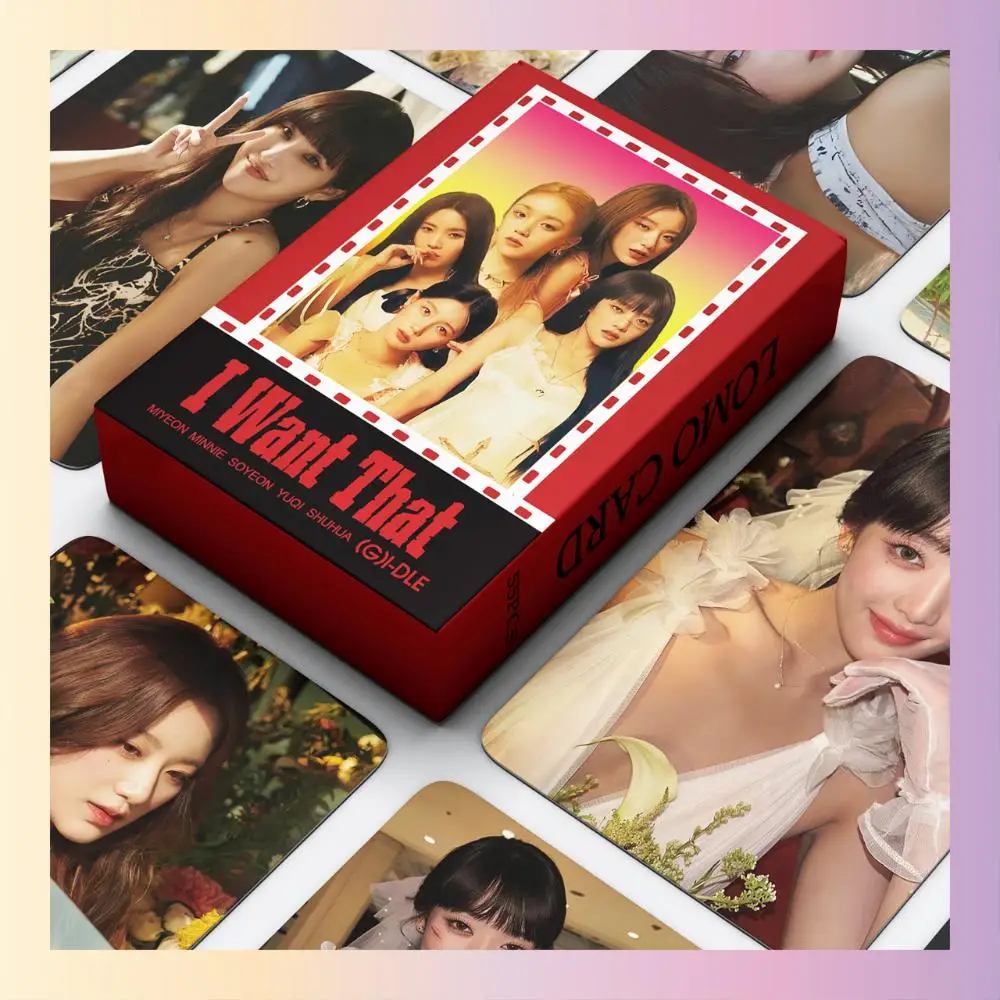 XIURAN 55Pcs/Box (G)I-DLE I Want That Mini Album Photocard KPOP Lomo Card (READY STOCK)