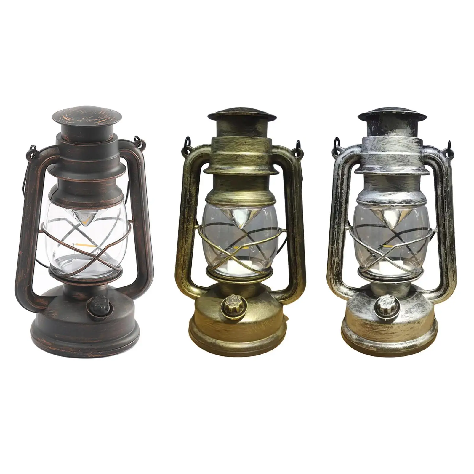 trandetree007au Rustic Oil Lantern Lamp Portable Hanging Lamp Night Light for